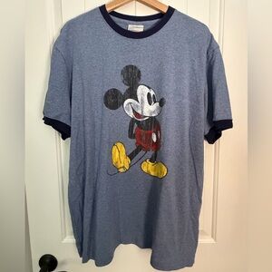 Disney Blue Mickey Mouse Short Sleeve Tee